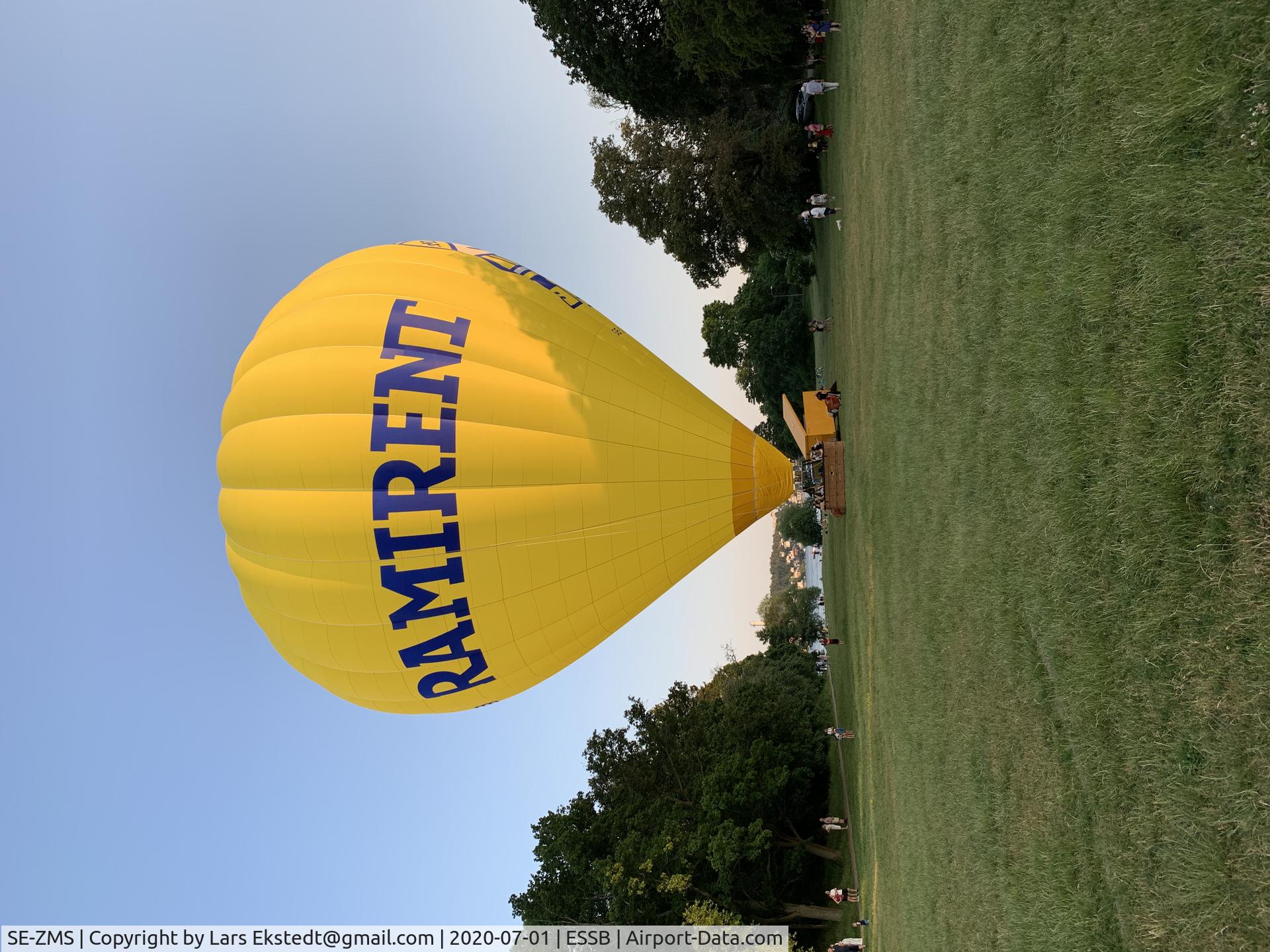 SE-ZMS, Cameron Balloons Z-340 C/N 12320, Yellow with Ramirent i blue