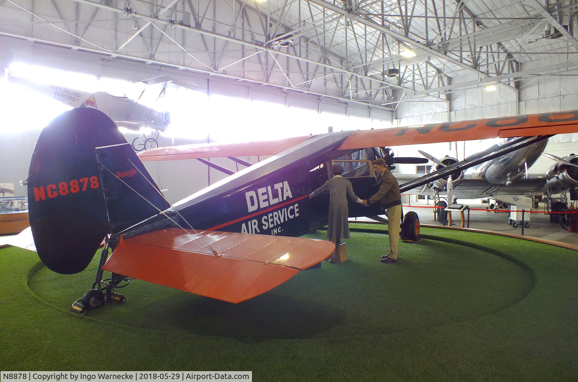 N8878, 1931 Curtiss-Wright Travel Air 6-B C/N 6B-2040, Travel Air 6000 (Curtiss-Wright 6B) at the Delta Flight Museum, Atlanta GA
