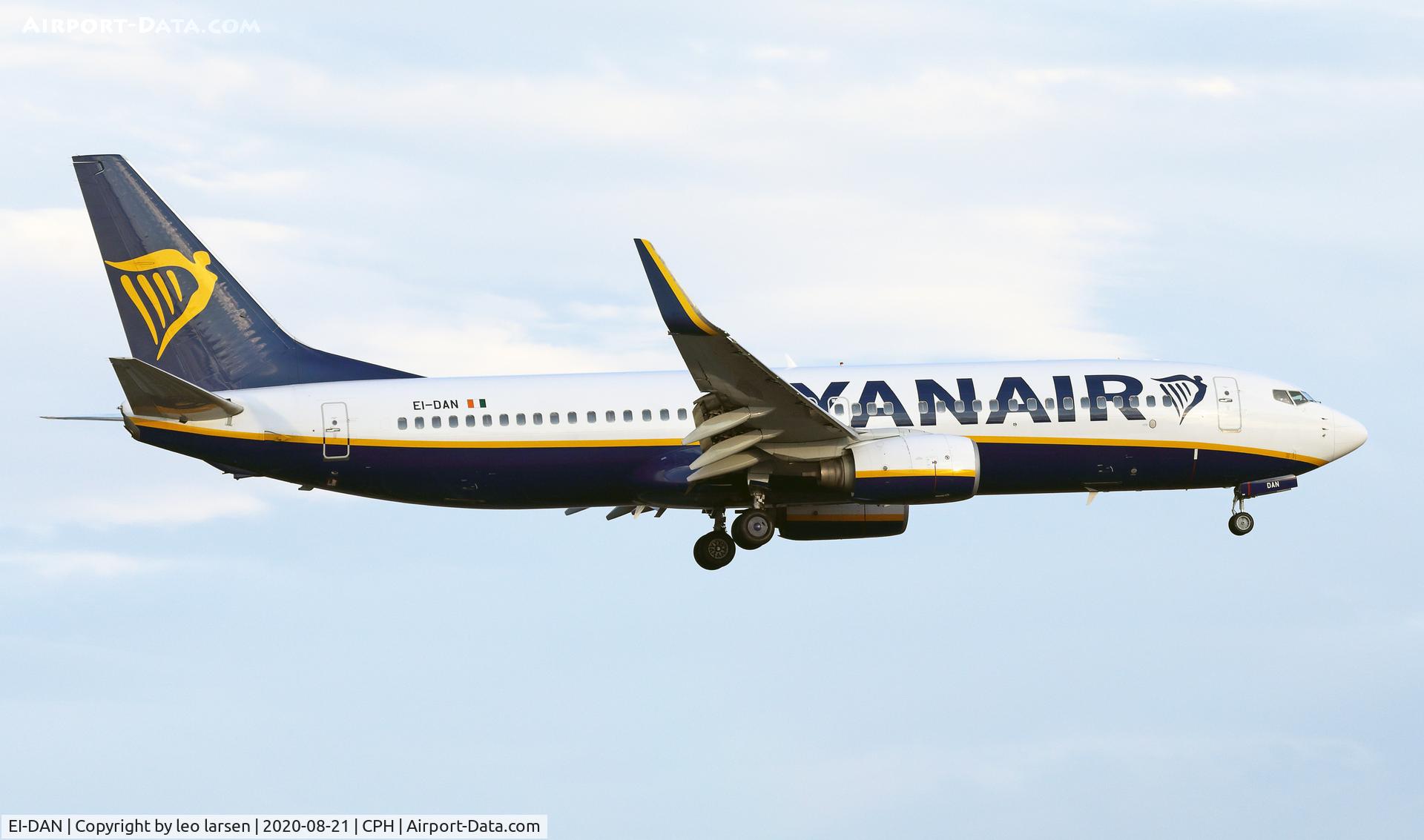 EI-DAN, 2003 Boeing 737-8AS C/N 33549, Copenhagen 21.8.2020