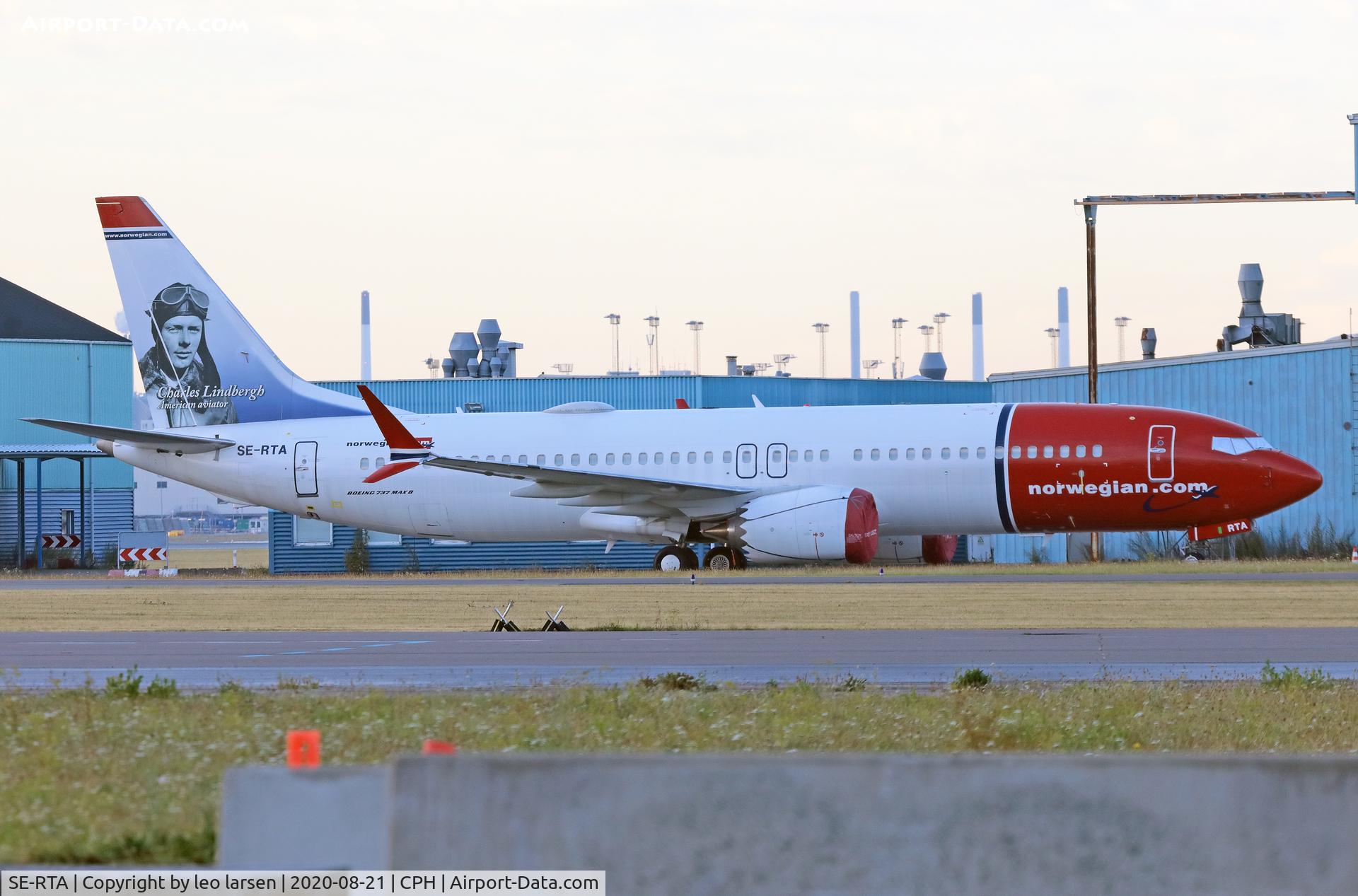 SE-RTA, 2018 Boeing 737-8 MAX C/N 42835, Copenhagen 21.8.2020 stil on ground.