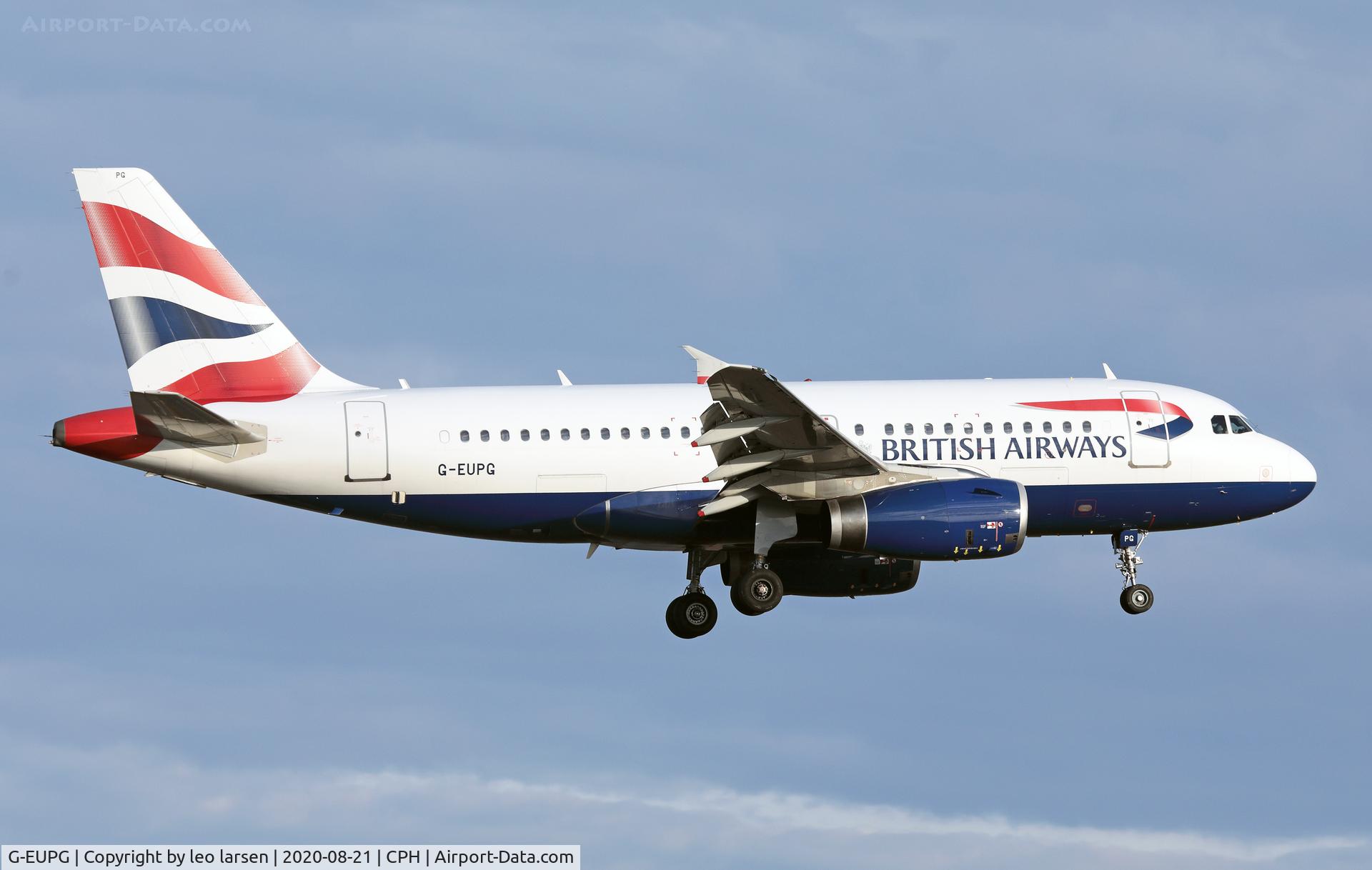 G-EUPG, 2000 Airbus A319-131 C/N 1222, Copenhagen 21.8.2020