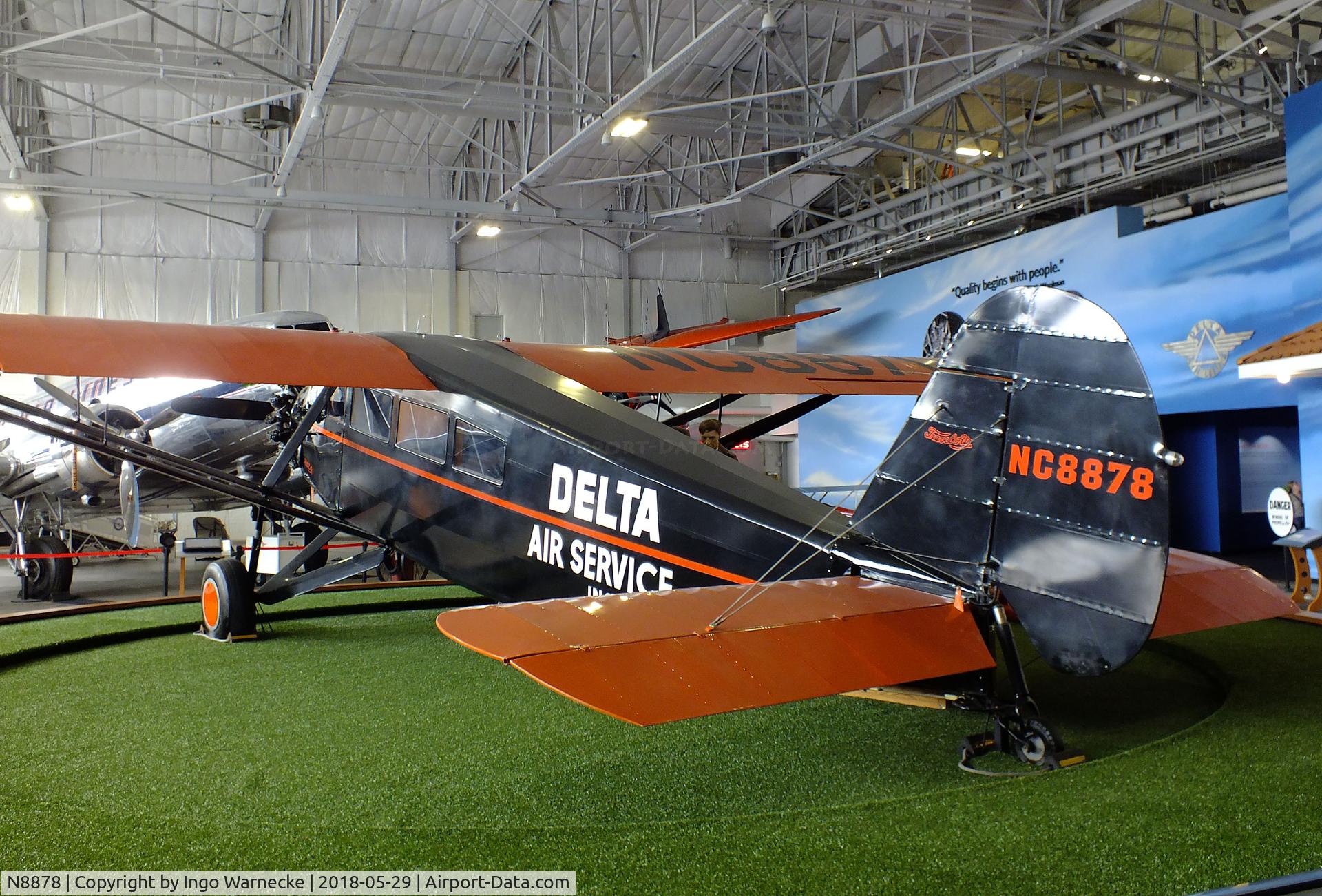 N8878, 1931 Curtiss-Wright Travel Air 6-B C/N 6B-2040, Travel Air 6000 (Curtiss-Wright 6B) at the Delta Flight Museum, Atlanta GA