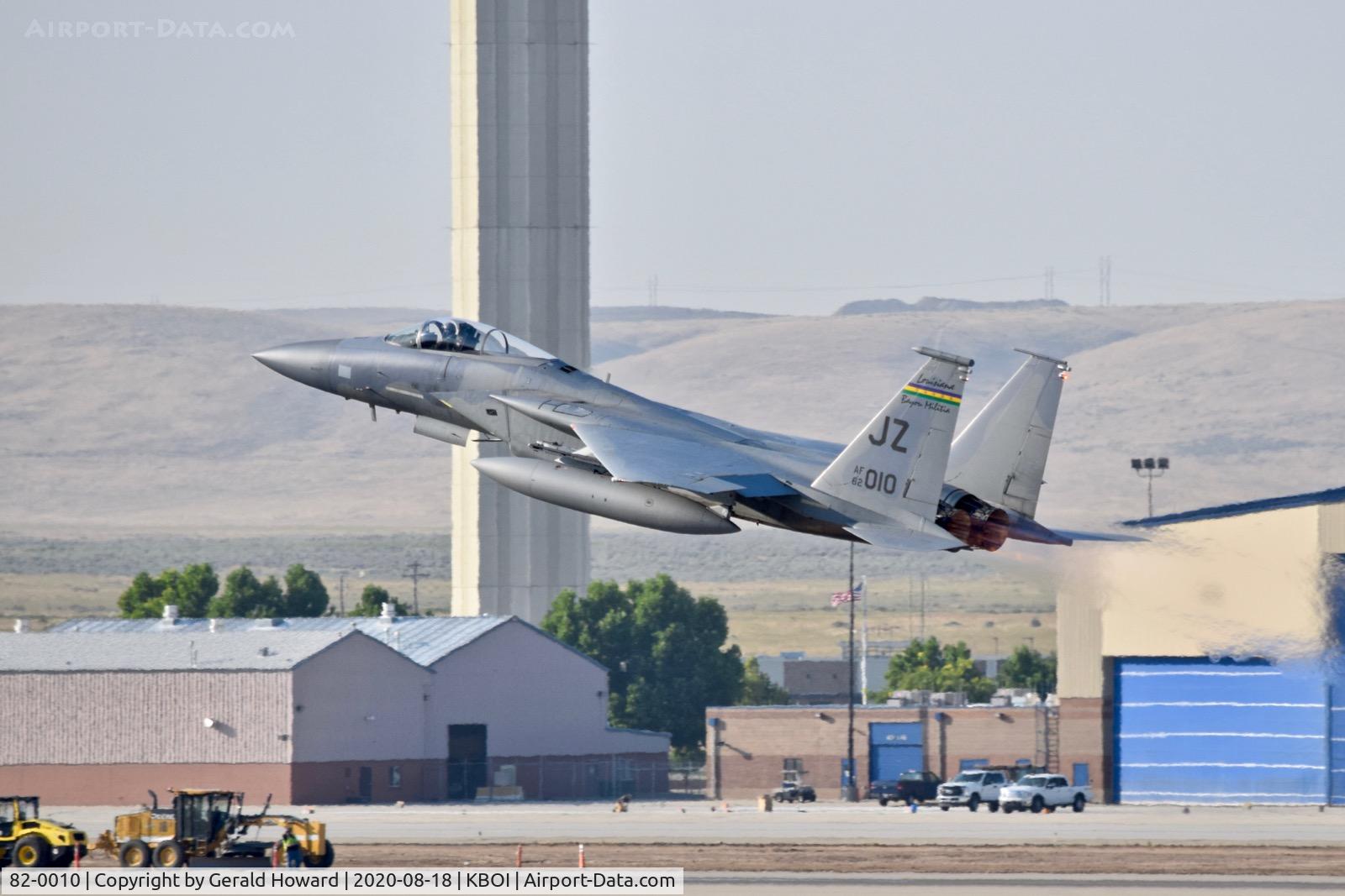 82-0010, 1982 McDonnell Douglas F-15C Eagle C/N 822/C241, Departing BOI.  159th FW 