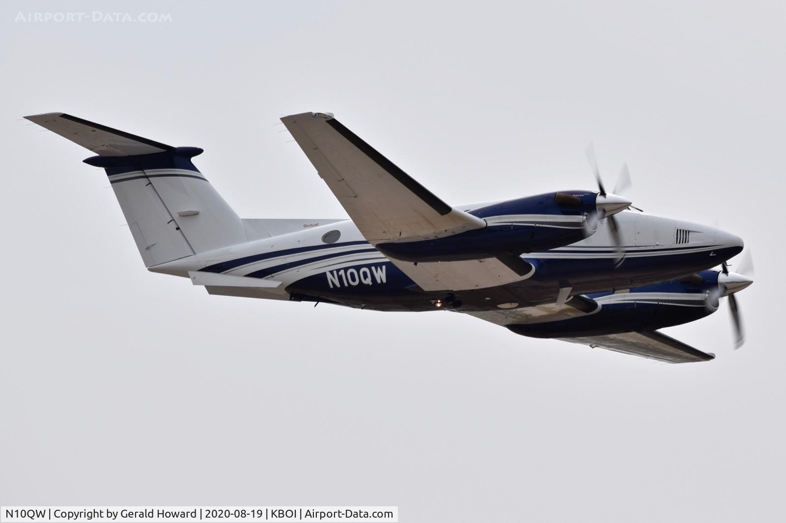 N10QW, Raytheon Aircraft Company B200 C/N BB-1846, Departing BOI.
