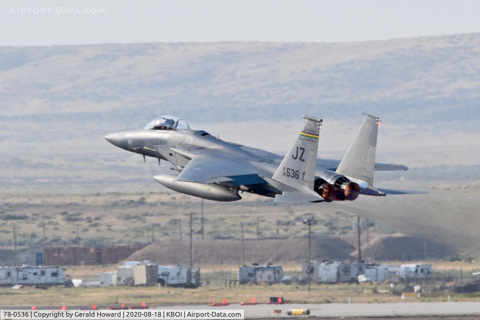 78-0536, 1978 McDonnell Douglas F-15C Eagle Eagle C/N 0526/C069, Departing BOI. 159th FW 