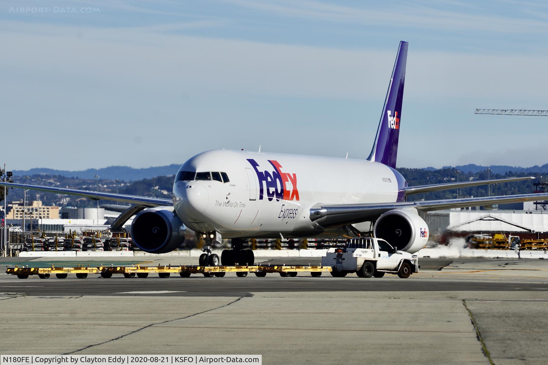 N180FE, 2019 Boeing 767-300F C/N 63111, SFO 2020.