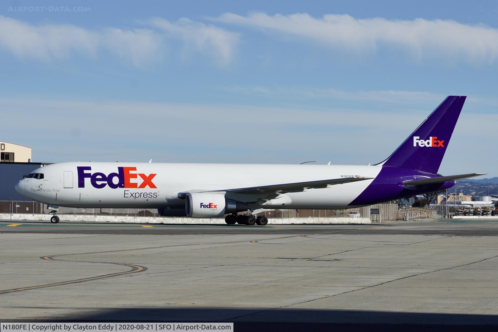 N180FE, 2019 Boeing 767-300F C/N 63111, SFO 2020.
