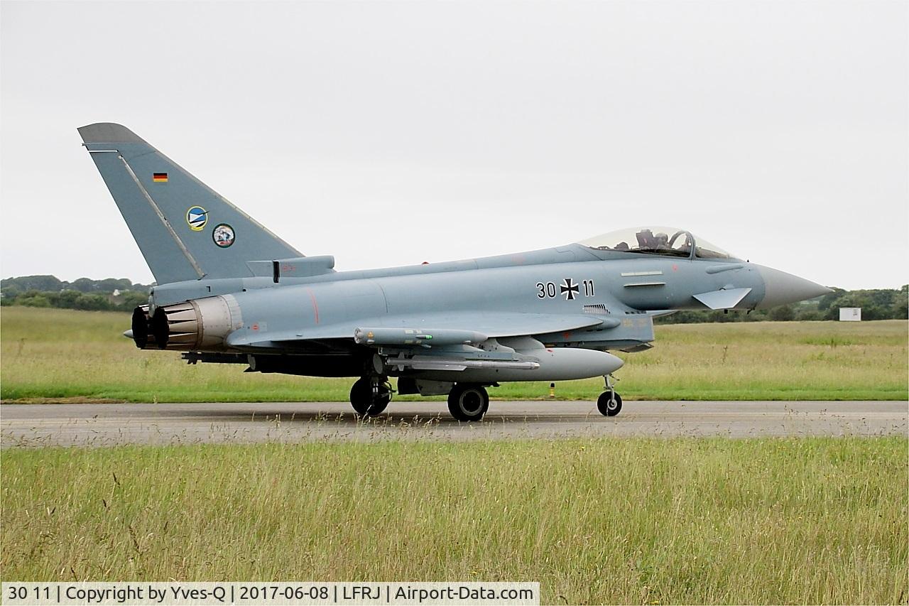 30 11, Eurofighter EF-2000 Typhoon S C/N GS005, Eurofighter EF-2000 Typhoon S, Taxiing to flight line, Landivisiau Naval Air Base (LFRJ) Tiger Meet 2017