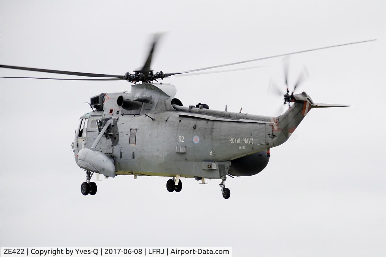 ZE422, 1986 Westland Sea King ASaC.7 C/N WA961, Westland Sea King ASaC.7, Landing, Landivisiau Naval Air Base (LFRJ) Tiger Meet 2017