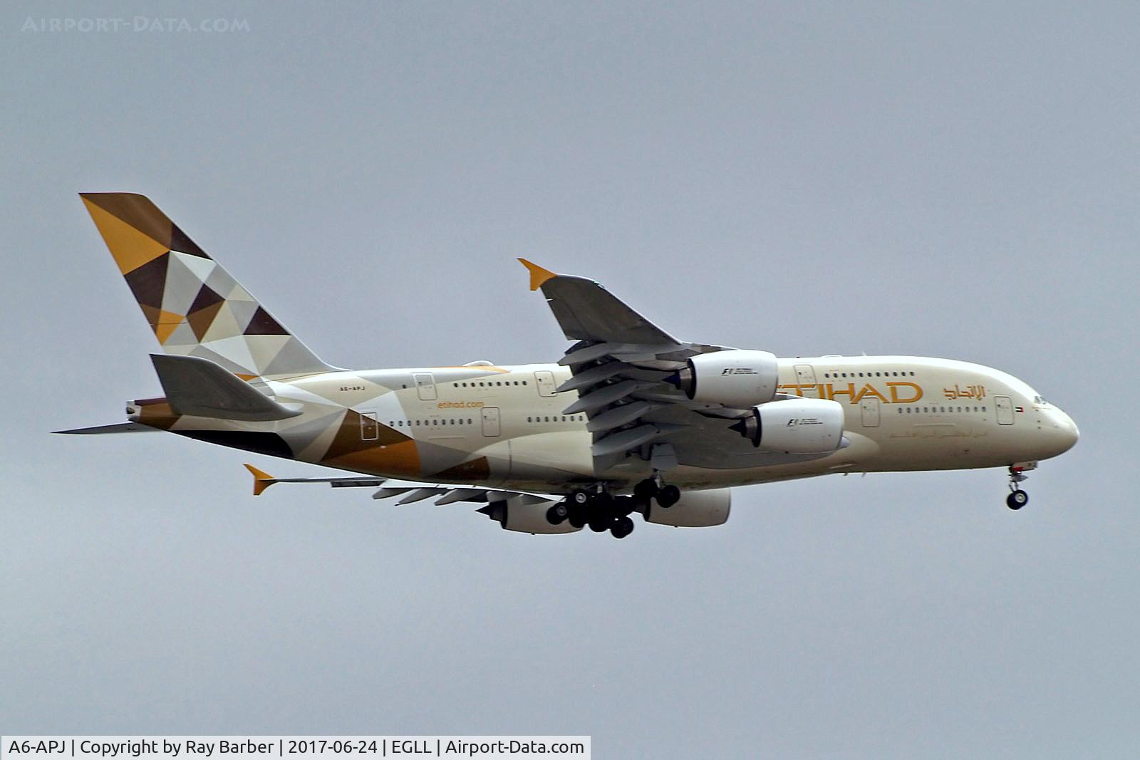 A6-APJ, 2016 Airbus A380-861 C/N 0237, A6-APJ   Airbus A380-861 [237] (Etihad Airways) Home~G 24/06/2017