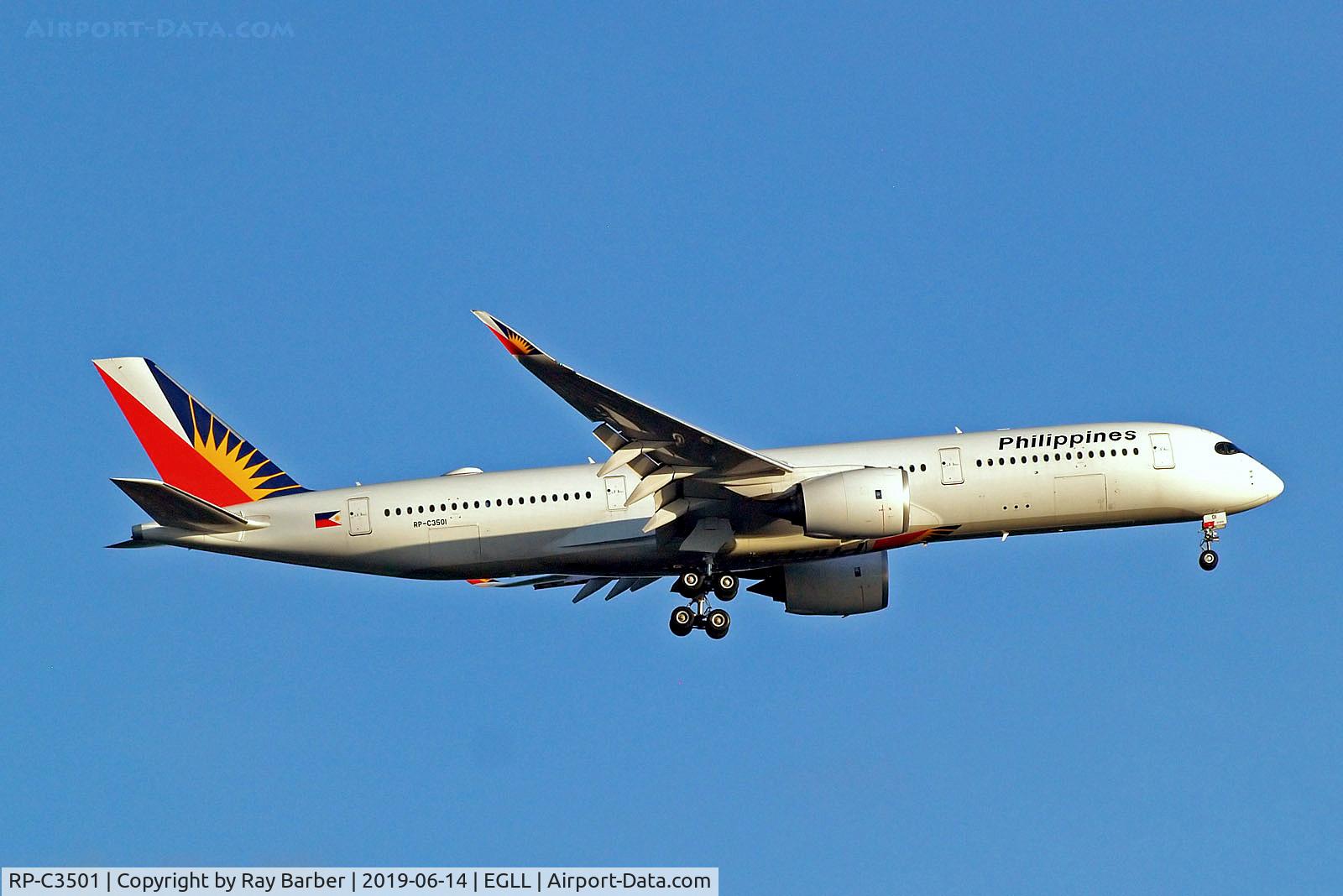 RP-C3501, 2018 Airbus A350-941 C/N 221, RP-C3501   Airbus A350-941 [221] (Philippine Airlines) Home~G 14/06/2019