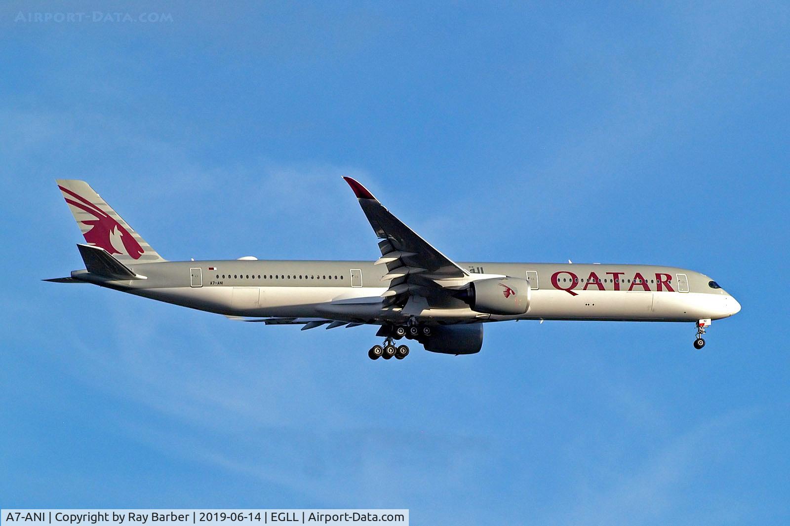 A7-ANI, 2019 Airbus A350-1041 C/N 241, A7-ANI   Airbus A350-1041 [241] (Qatar Airways) Home~G 14/06/2019