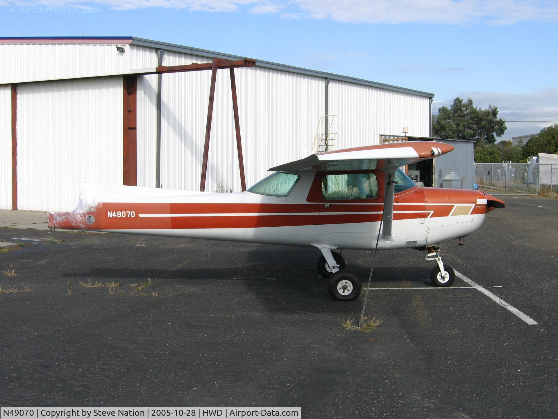 N49070, 1977 Cessna 152 C/N 15281133, Suburban Air Corp's 1977 Cessna 152 with no tail (!) at Hayward, CA