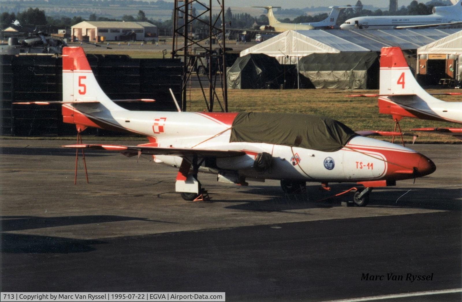 713, PZL-Mielec TS-11 Iskra bis B C/N 1H-0713, 713  (5) at Fairford 1995.