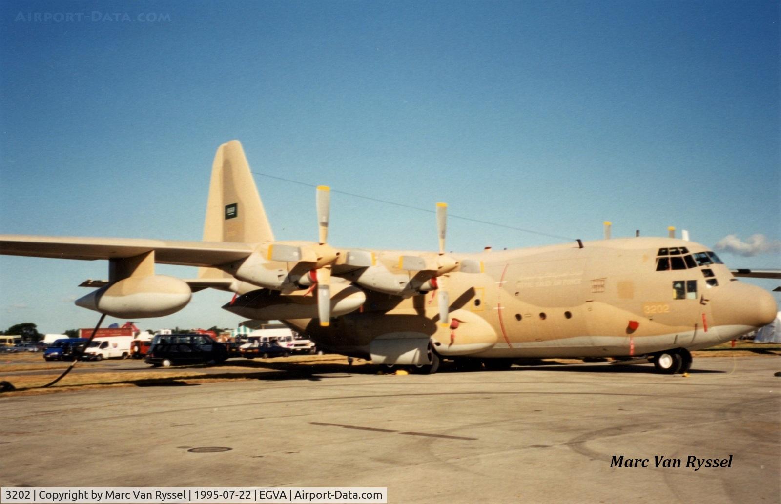 3202, Lockheed KC-130H Hercules C/N 382-4511, 3202 at Fairford Airshow in 1995.