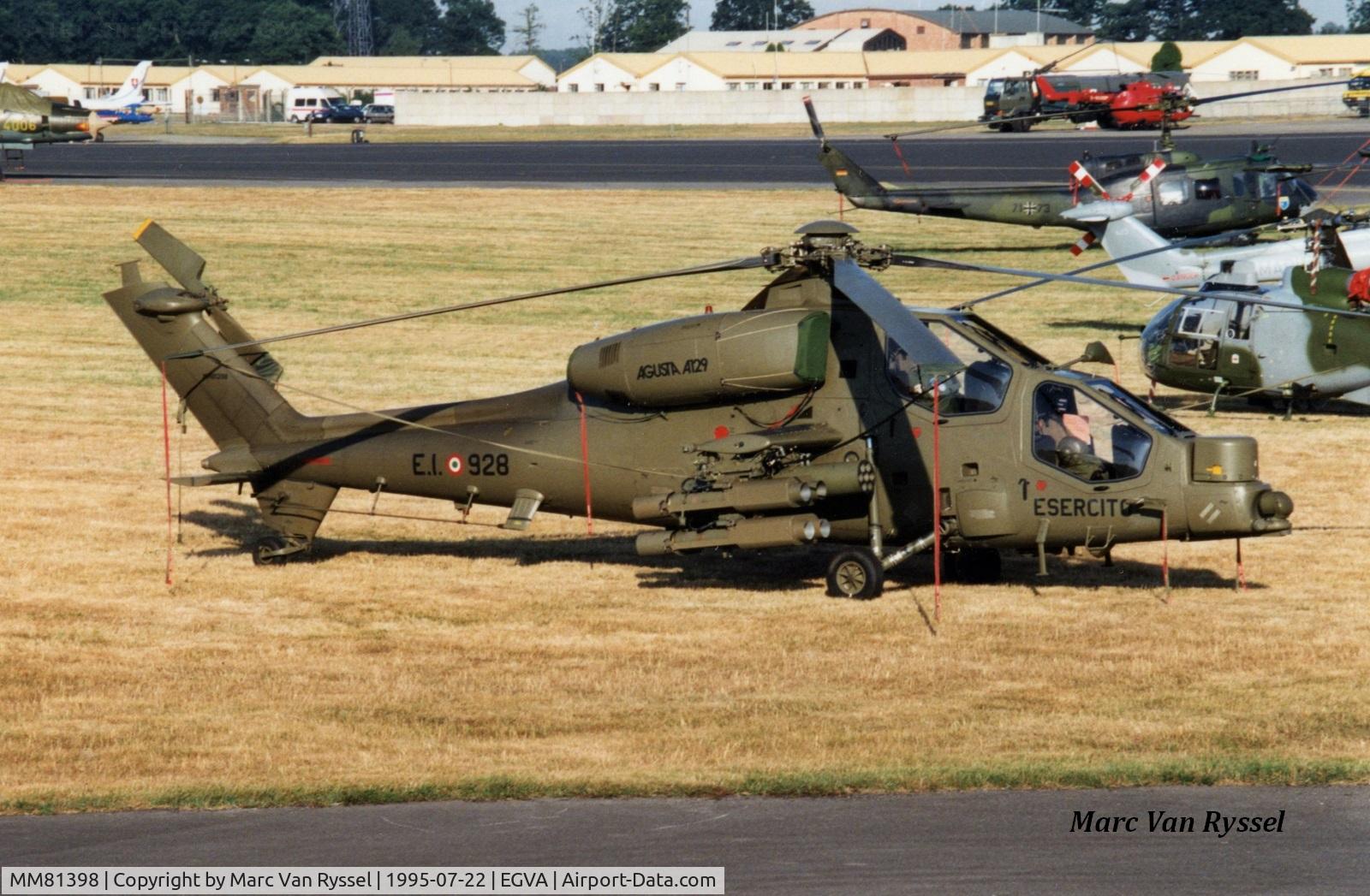 MM81398, Agusta A-129CBT Mangusta C/N 29029, At Fairford Airshow in 1995.
