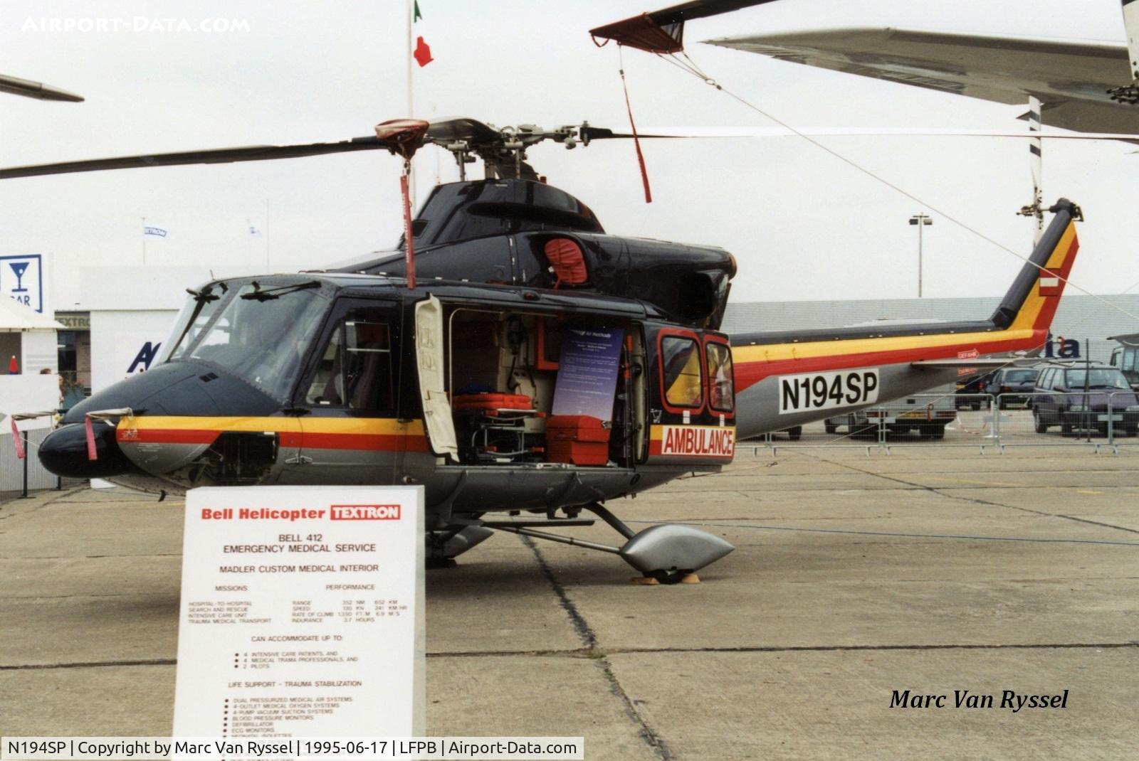 N194SP, Bell 412HP C/N 36071, At Paris Airshow 1995.