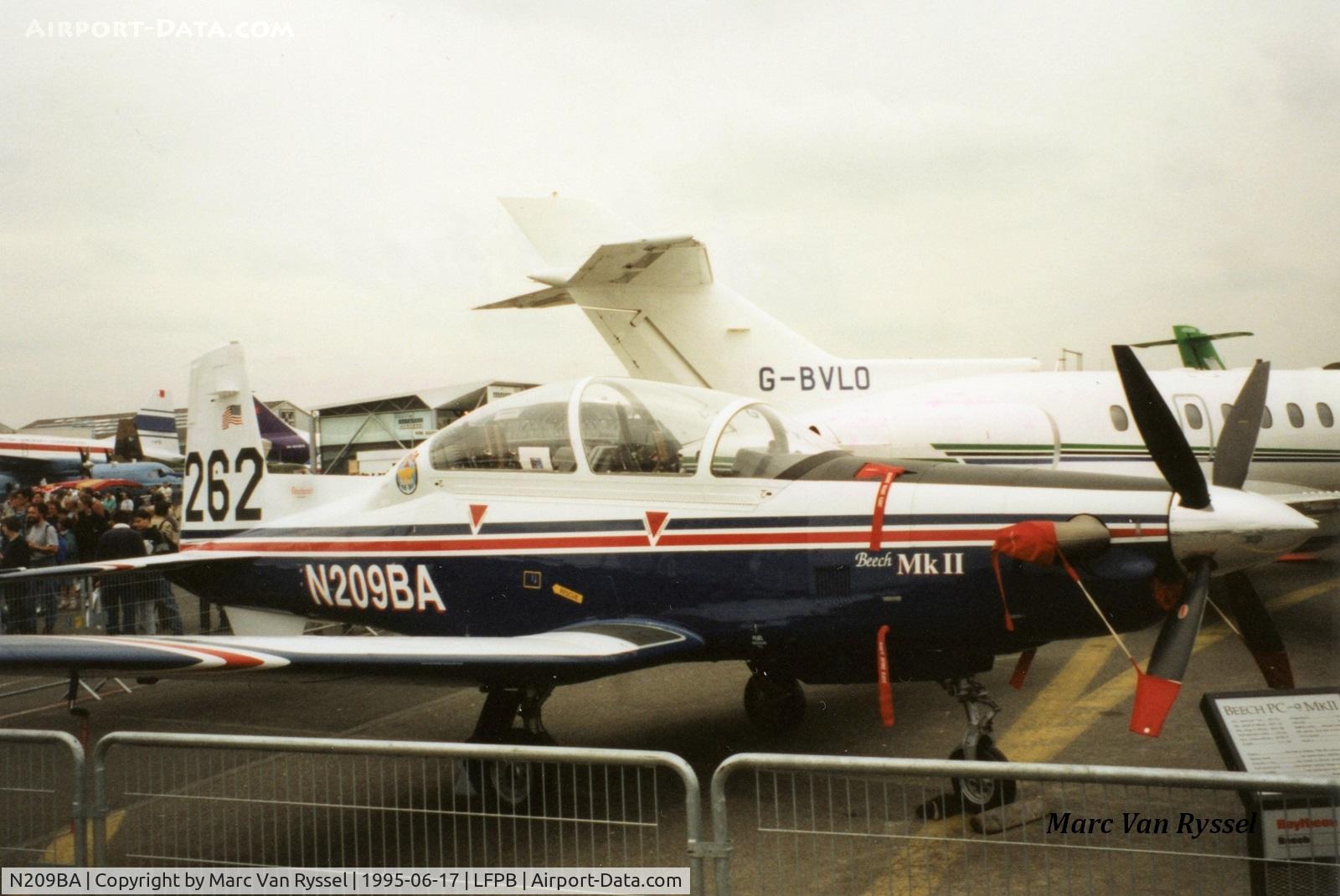 N209BA, 1993 Beech PD 373 C/N PT-3, At Paris Airshow 1995.