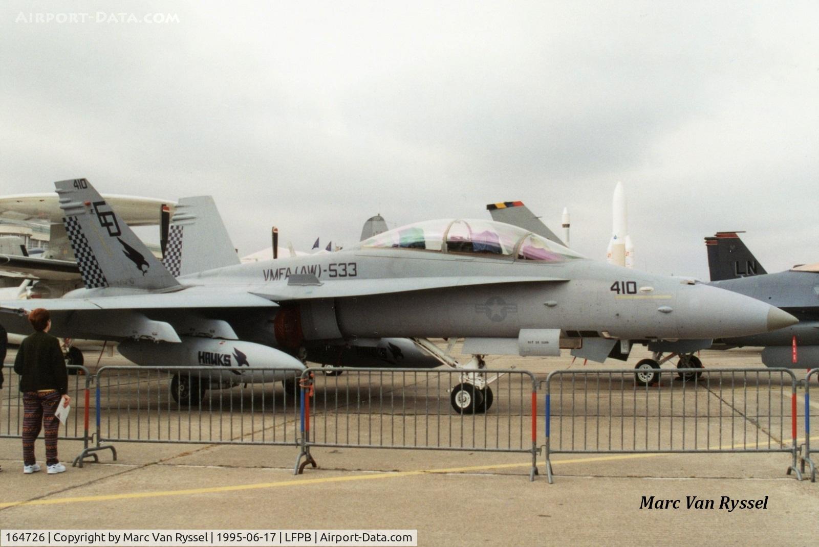 164726, McDonnell Douglas F/A-18D Hornet C/N 1177/D110, At Paris Airshow 1995.