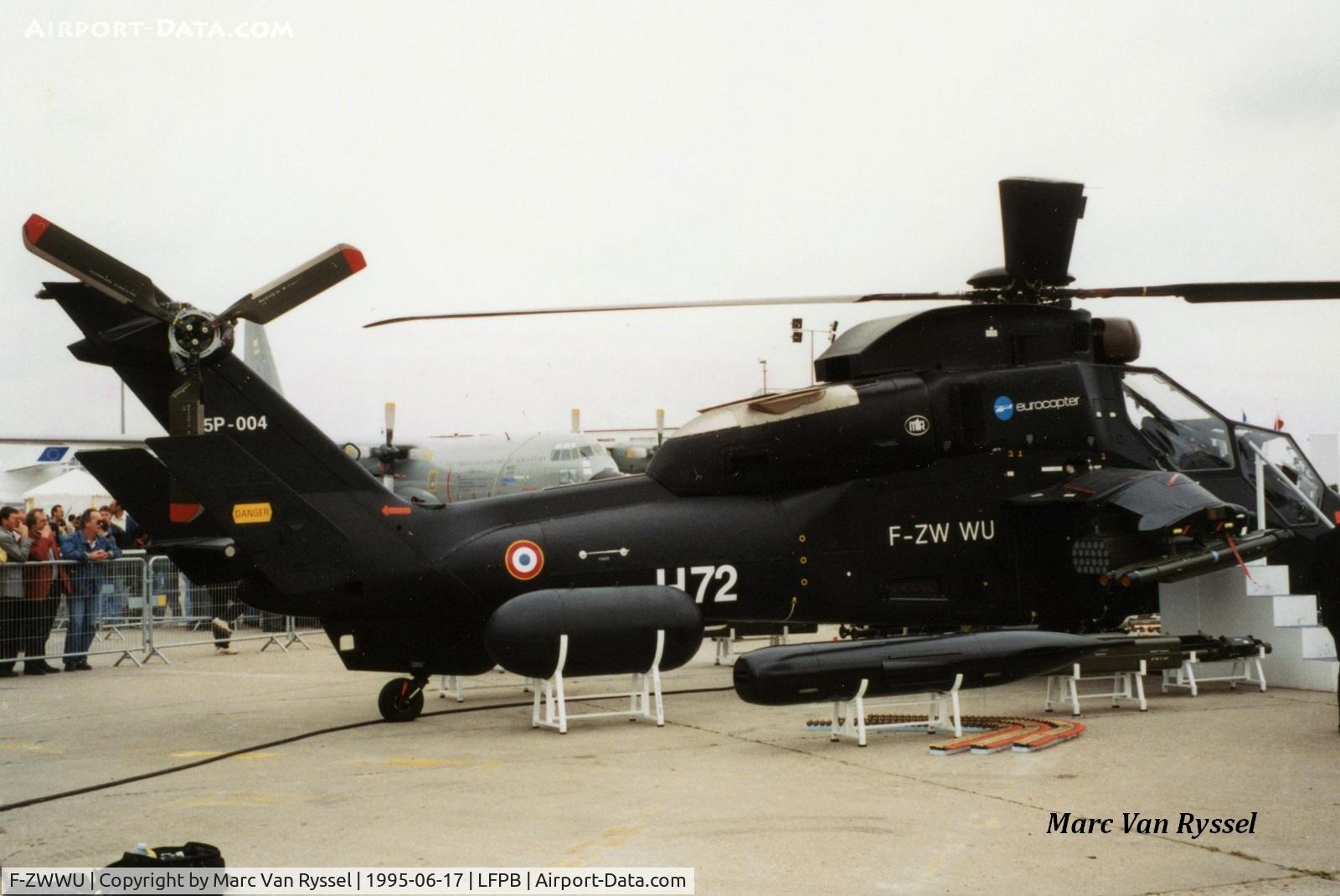 F-ZWWU, Eurocopter EC-665 Tigre PT C/N PT4, At Paris Airshow 1995.