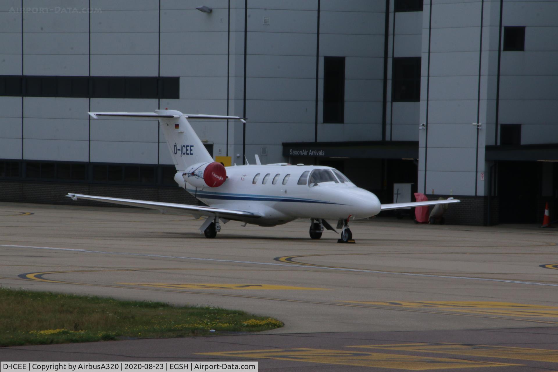 D-ICEE, 1995 Cessna 525 CitationJet C/N 525-0096, Parked at Saxon Air Norwich