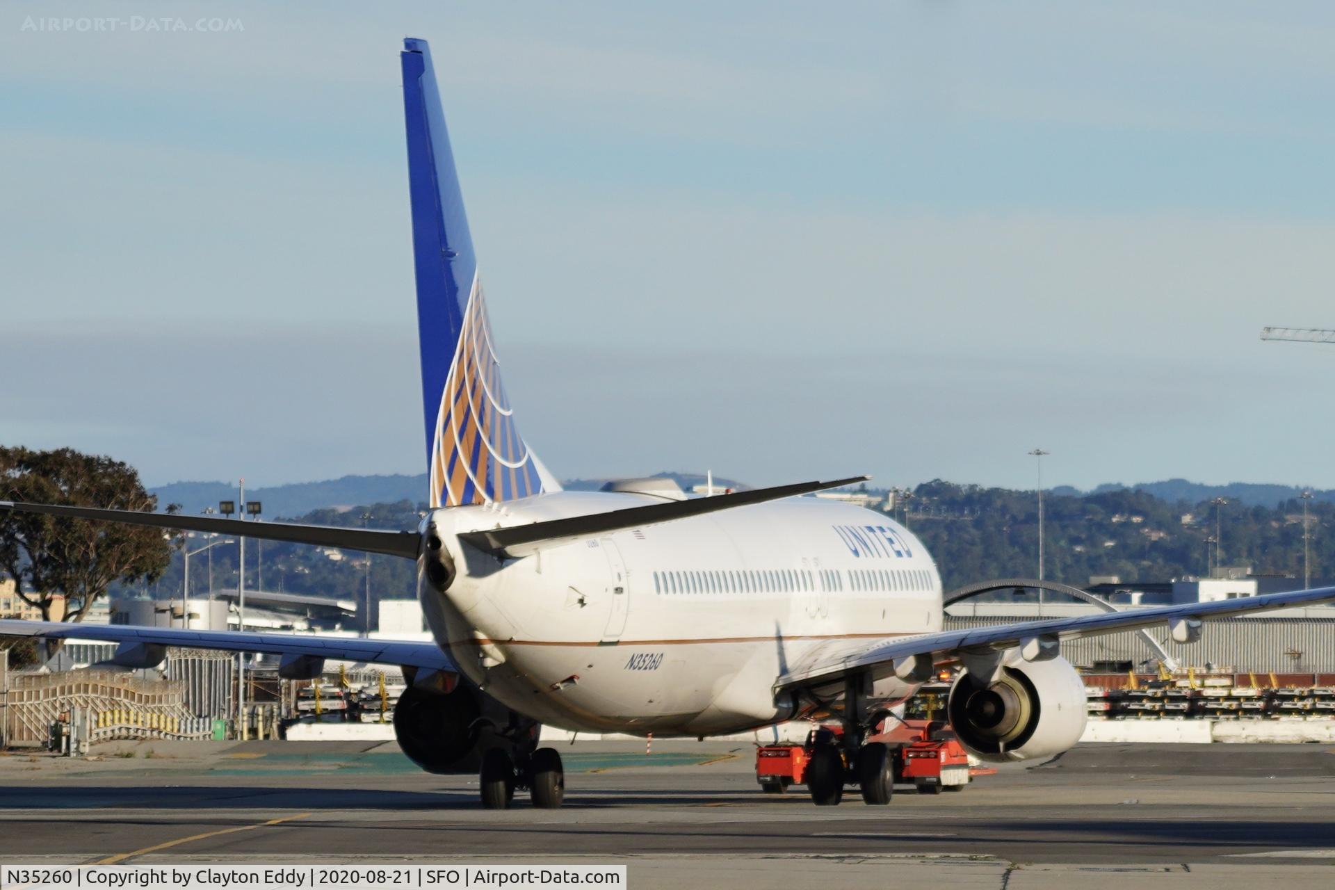 N35260, 2001 Boeing 737-824 C/N 30855, SFO 2020.