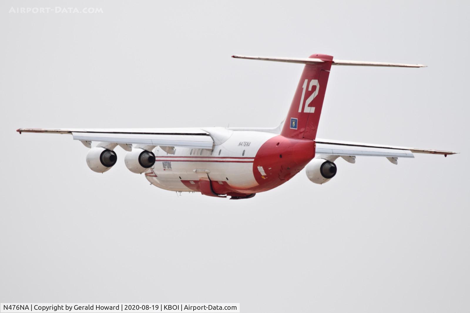 N476NA, 1991 British Aerospace BAe.146-200 C/N E2196, Departing BOI.