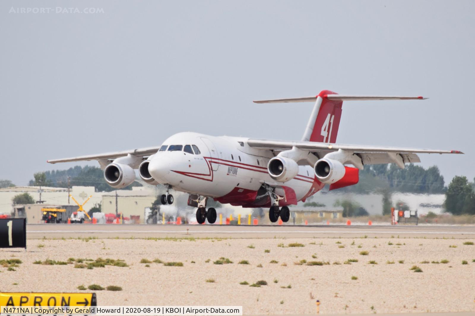 N471NA, 1989 British Aerospace BAe.146-200 C/N E2136, Landing 10L.