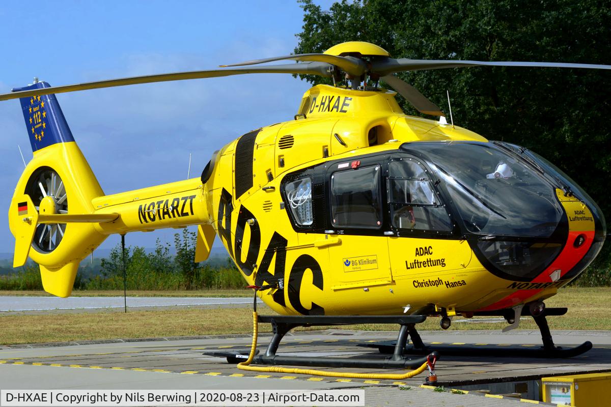 D-HXAE, Eurocopter EC-135P2+ C/N 0871, D-HXAE at Boberg Hospital