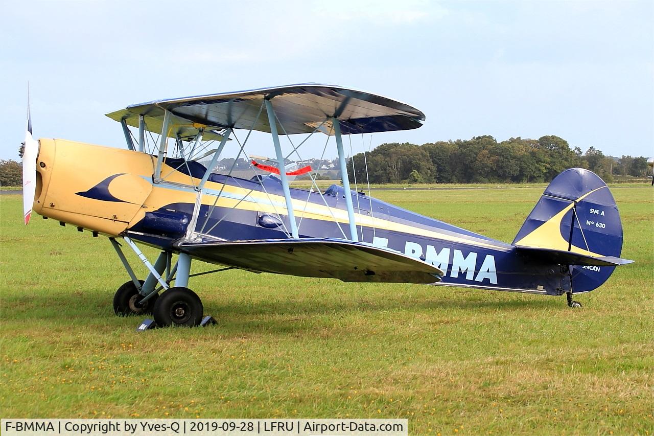 F-BMMA, Stampe-Vertongen SV-4A C/N 630, Stampe-Vertongen SV-4A, Static display, Morlaix-Ploujean airport (LFRU-MXN) air show 2019