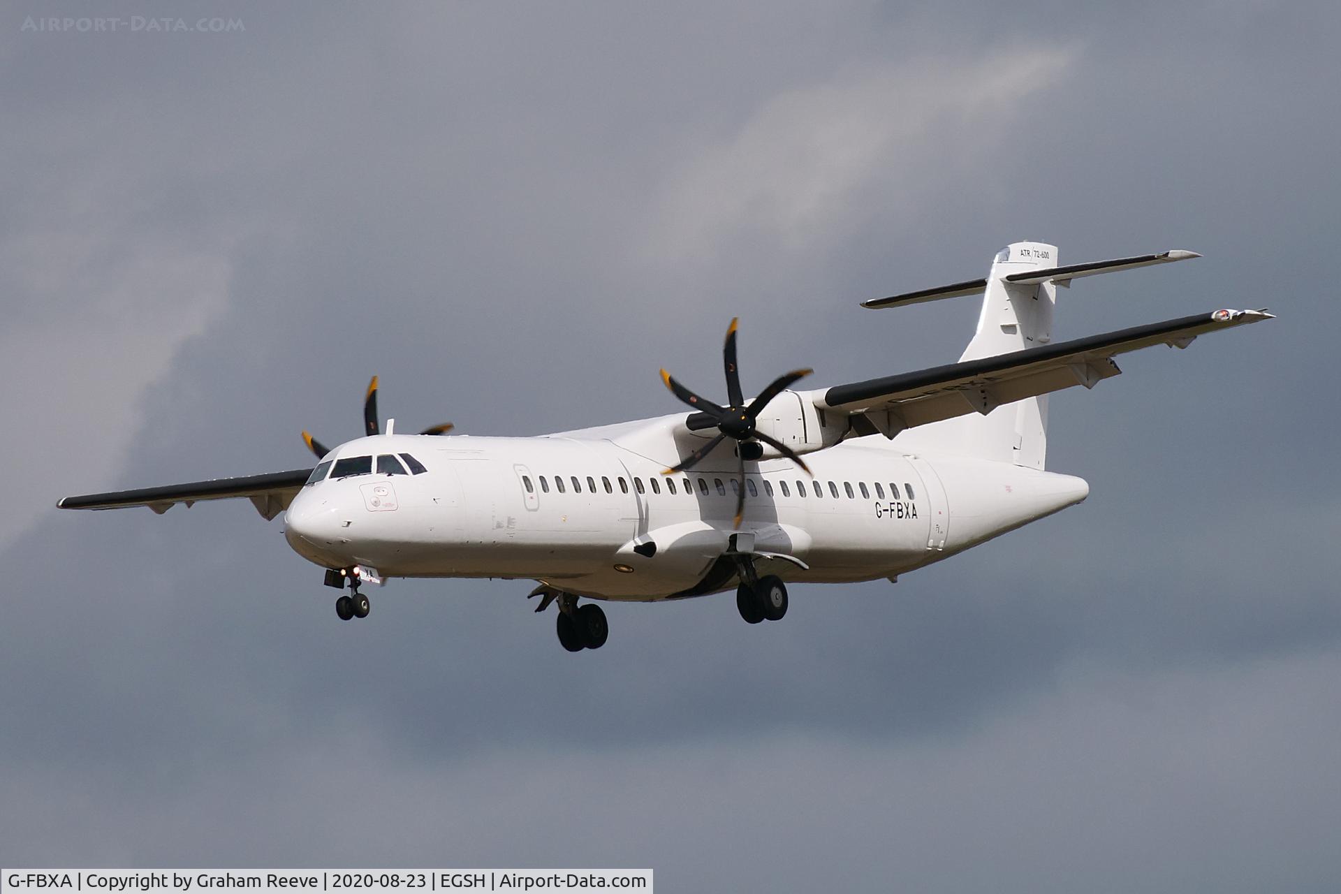 G-FBXA, 2015 ATR 72-212A (600) C/N 1260, Landing at Norwich.