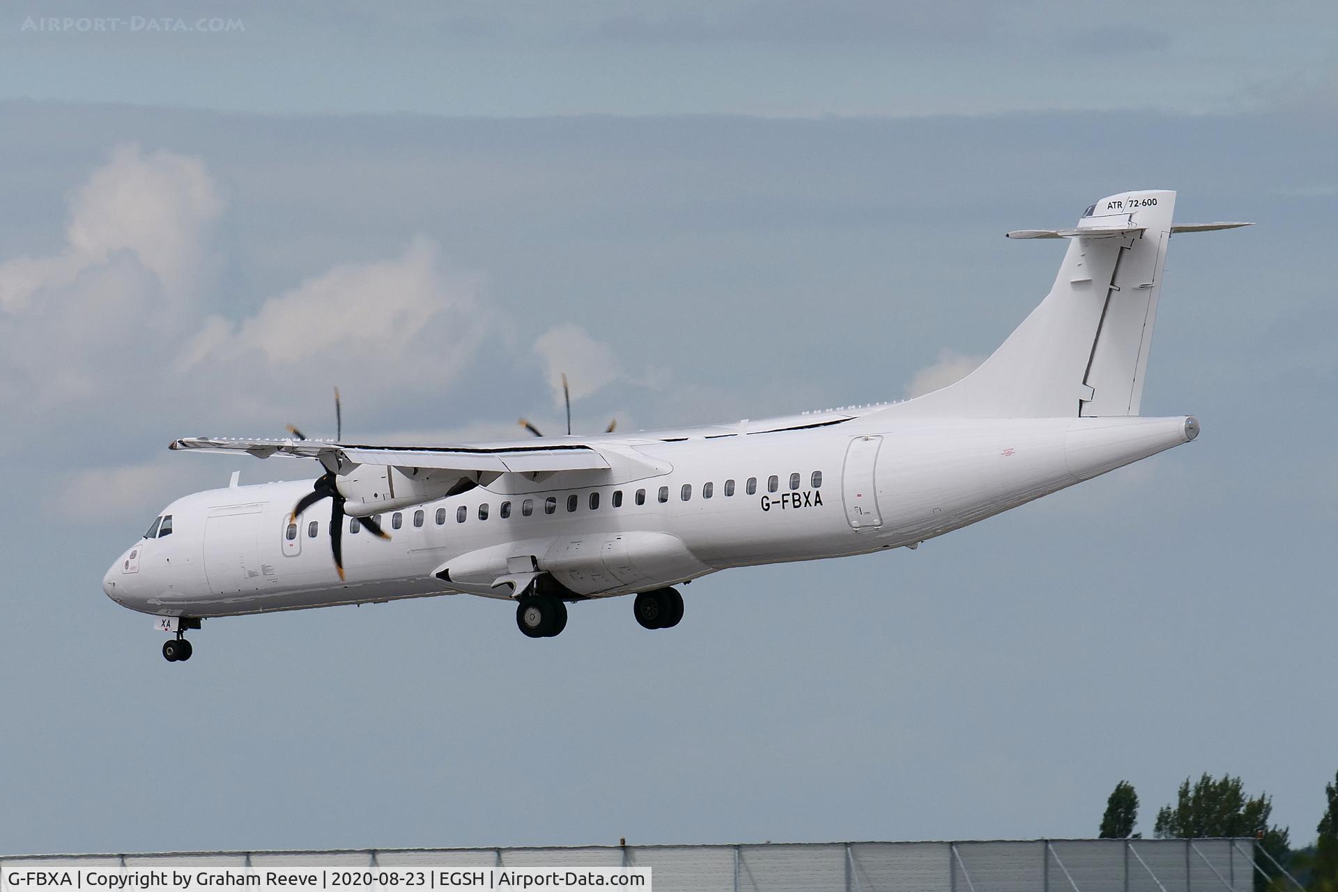 G-FBXA, 2015 ATR 72-212A (600) C/N 1260, Landing at Norwich.