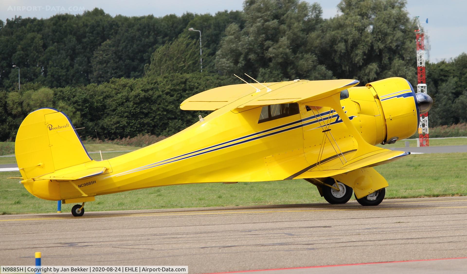 N9885H, 1942 Beech D17S Staggerwing C/N 3091, Lelystad Airport