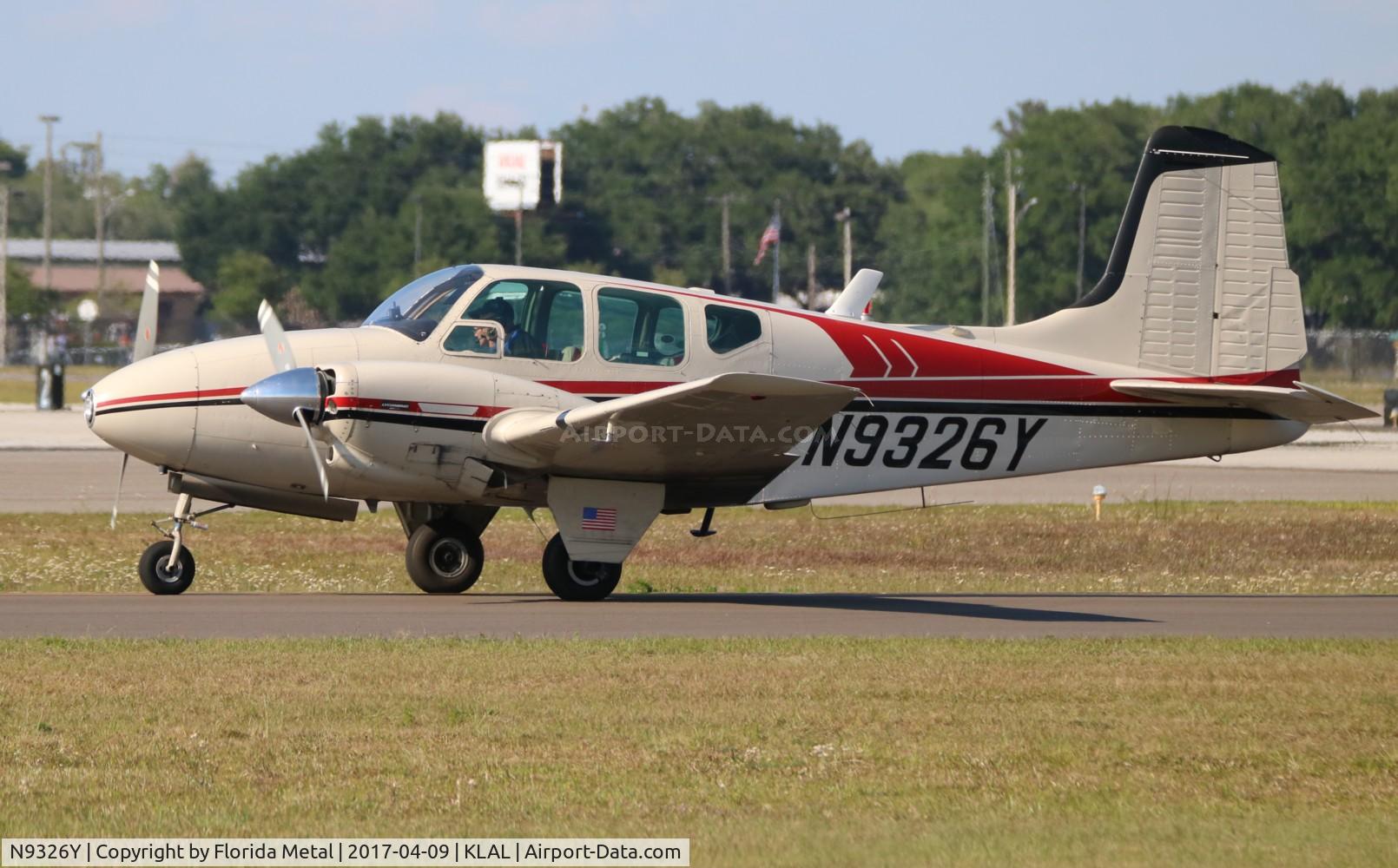 N9326Y, 1960 Beech B95 Travel Air C/N TD-443, Beech 95