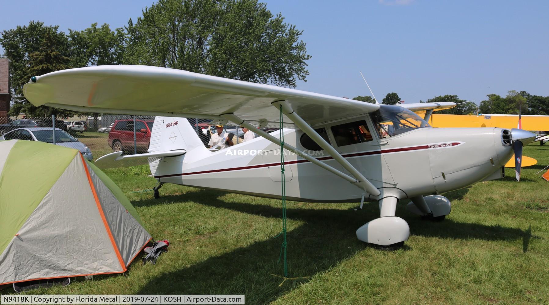 N9418K, 1947 Stinson 108-2 Voyager C/N 108-2418, Stinson 108