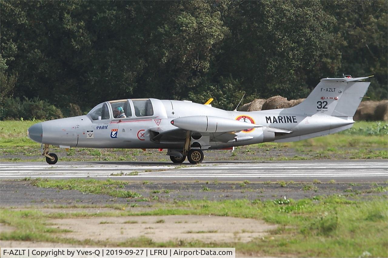 F-AZLT, 1958 Morane-Saulnier MS.760 Paris I C/N 32, Morane-Saulnier MS-760A, Lining up rwy 22, Morlaix-Ploujean airport (LFRU-MXN) air show 2019