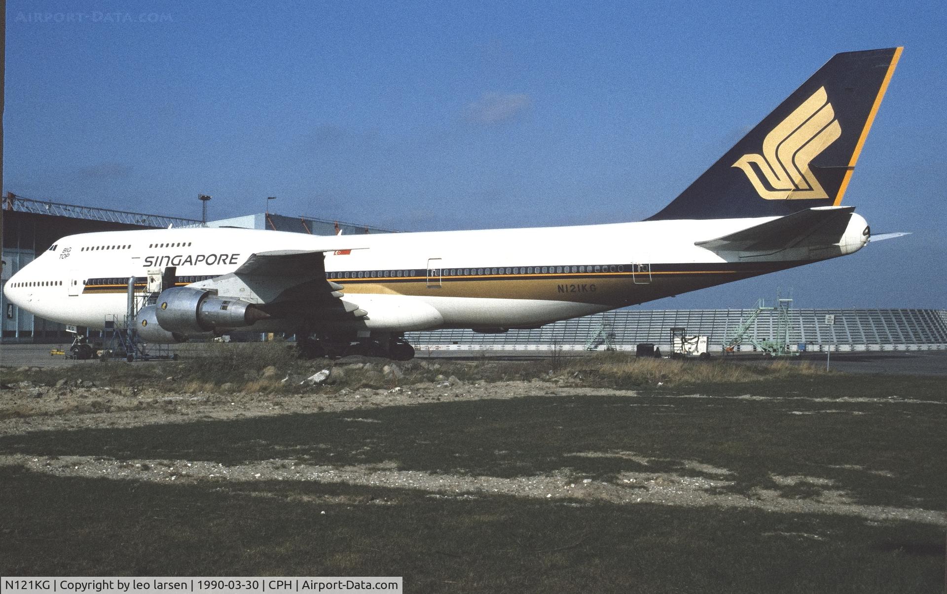 N121KG, 1984 Boeing 747-312 C/N 23032, Copenhagen 30.3.1990