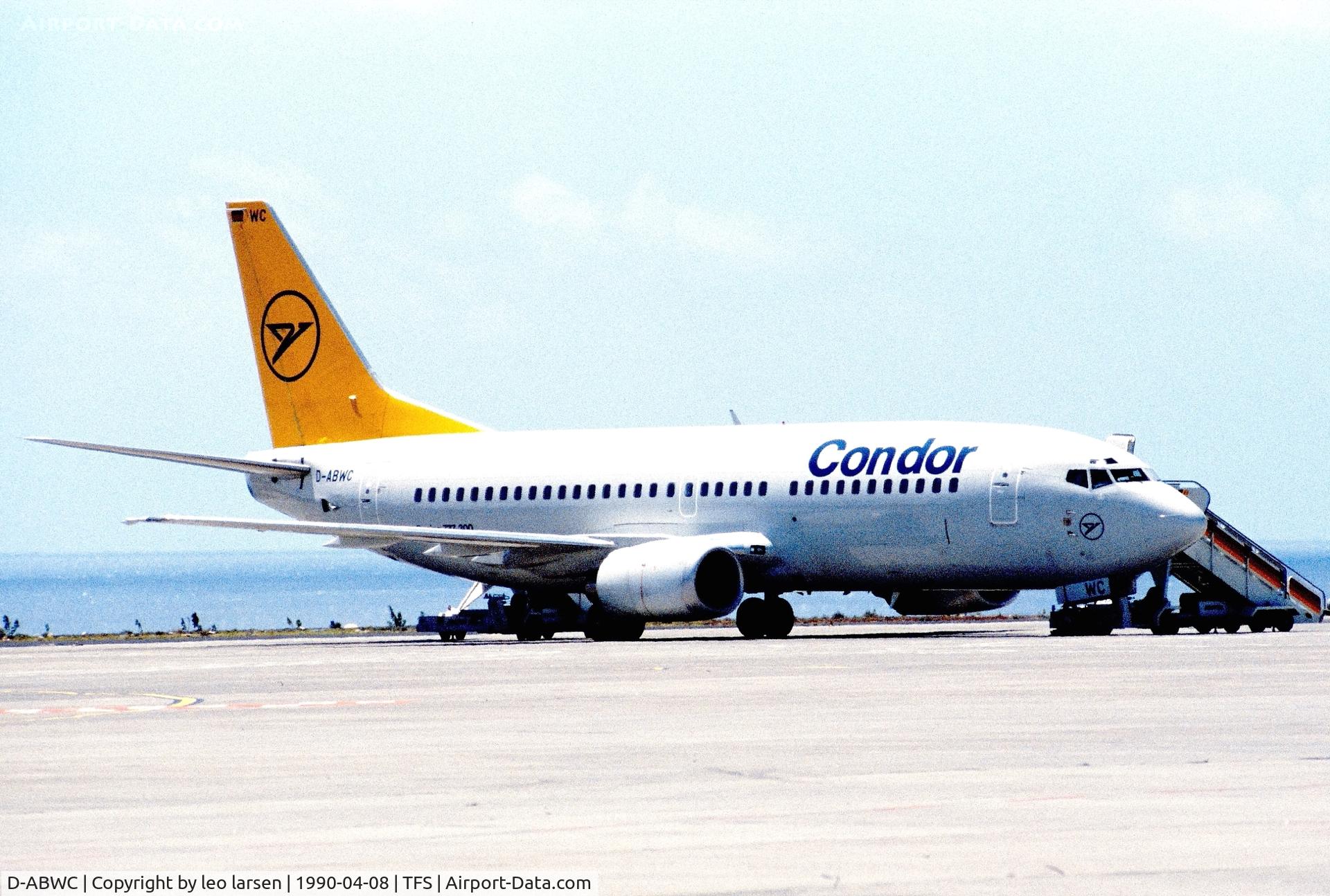 D-ABWC, 1987 Boeing 737-330 C/N 23835, Tenerife South 8.4.1990