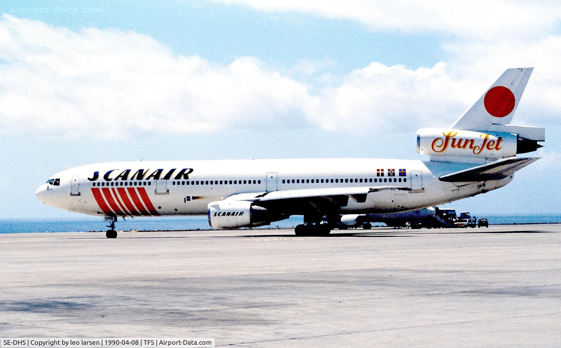 SE-DHS, 1979 McDonnell Douglas DC-10-10 C/N 46646, Tenerife South 8.4.1990