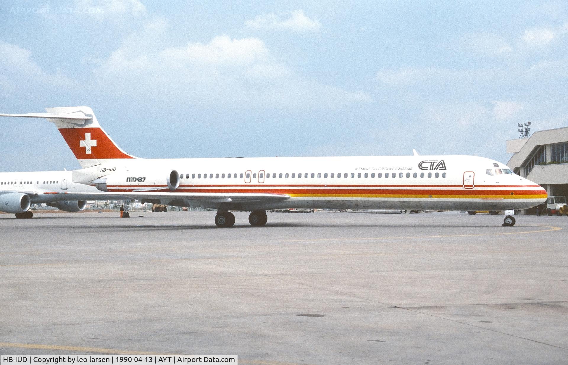 HB-IUD, 1995 McDonnell Douglas MD-87 (DC-9-87) C/N 49641, Antalya 13.4.1990