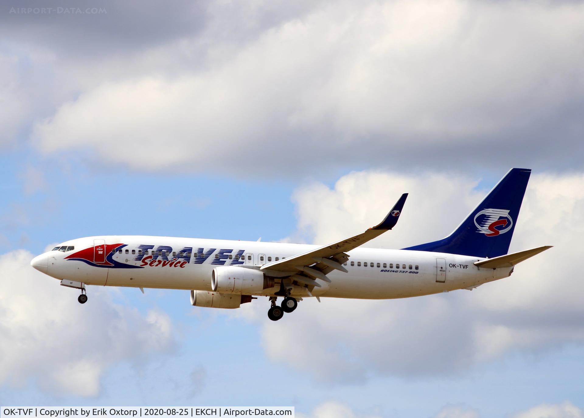 OK-TVF, 2005 Boeing 737-8FH C/N 29669, OK-TVF landing rw 22L