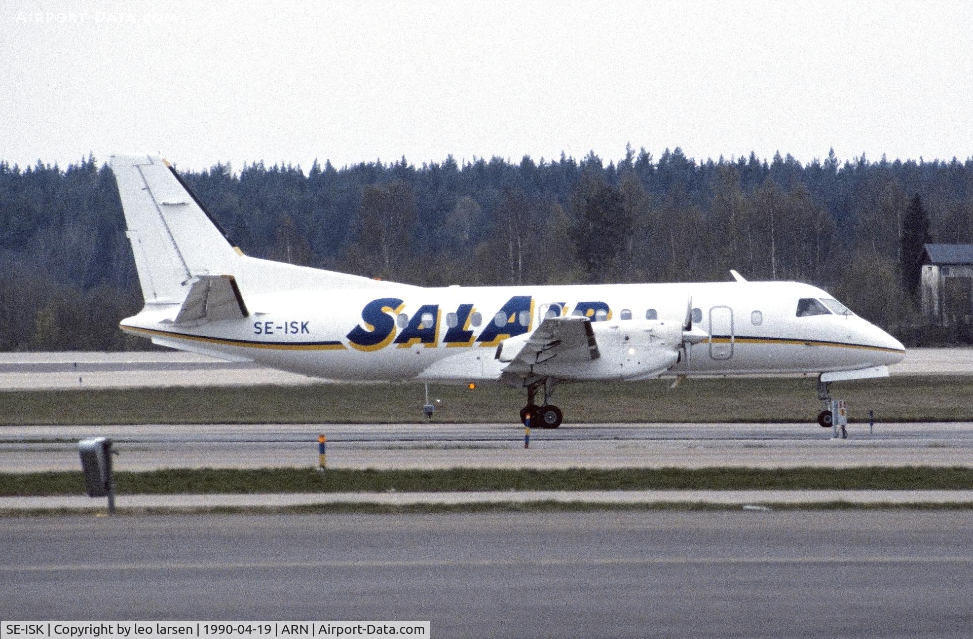 SE-ISK, 1987 Saab SF340A C/N 340A-100, Stockholm Arlanda 19.4.1990