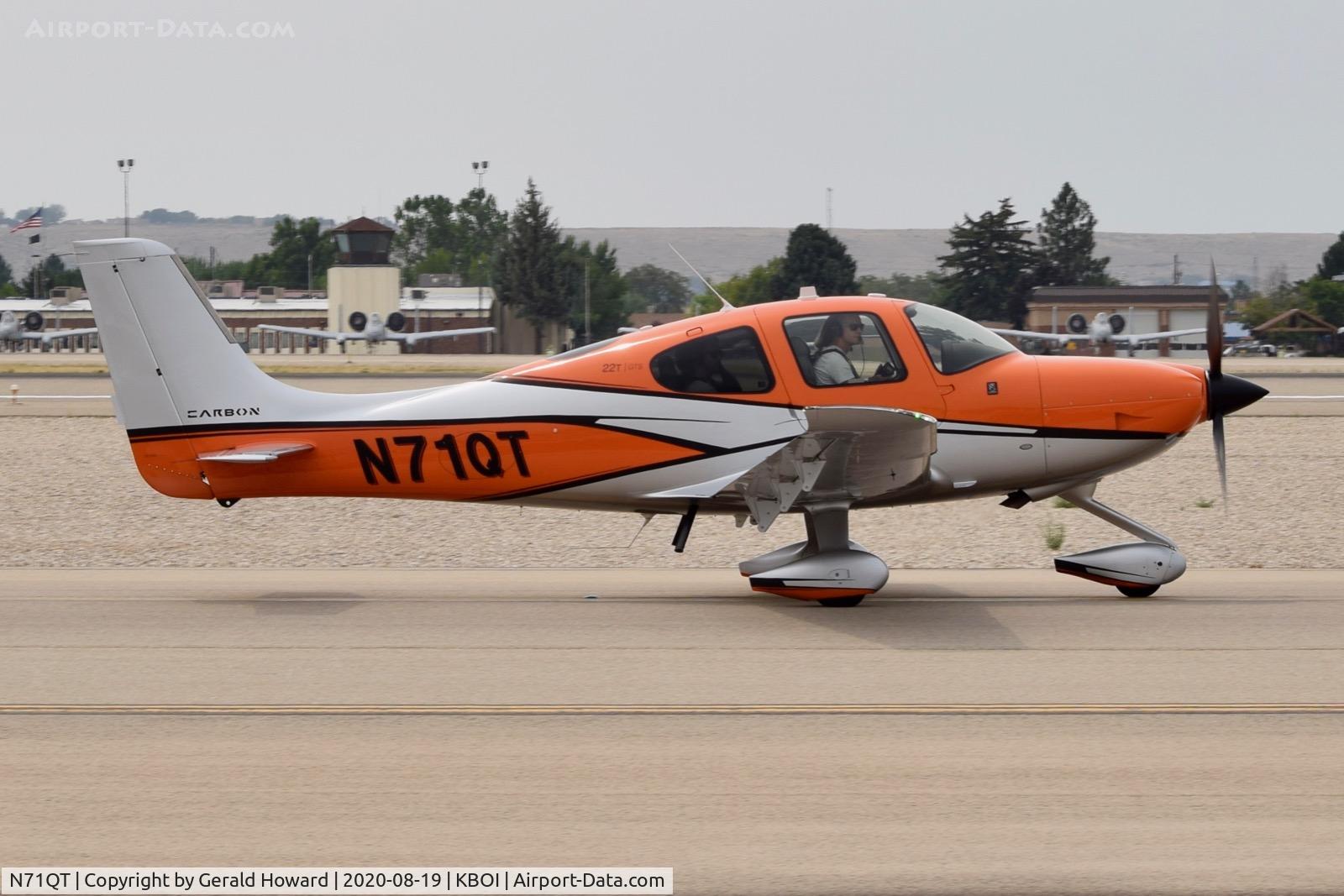 N71QT, 2017 Cirrus SR22T C/N 1535, Taxiing on Alpha.