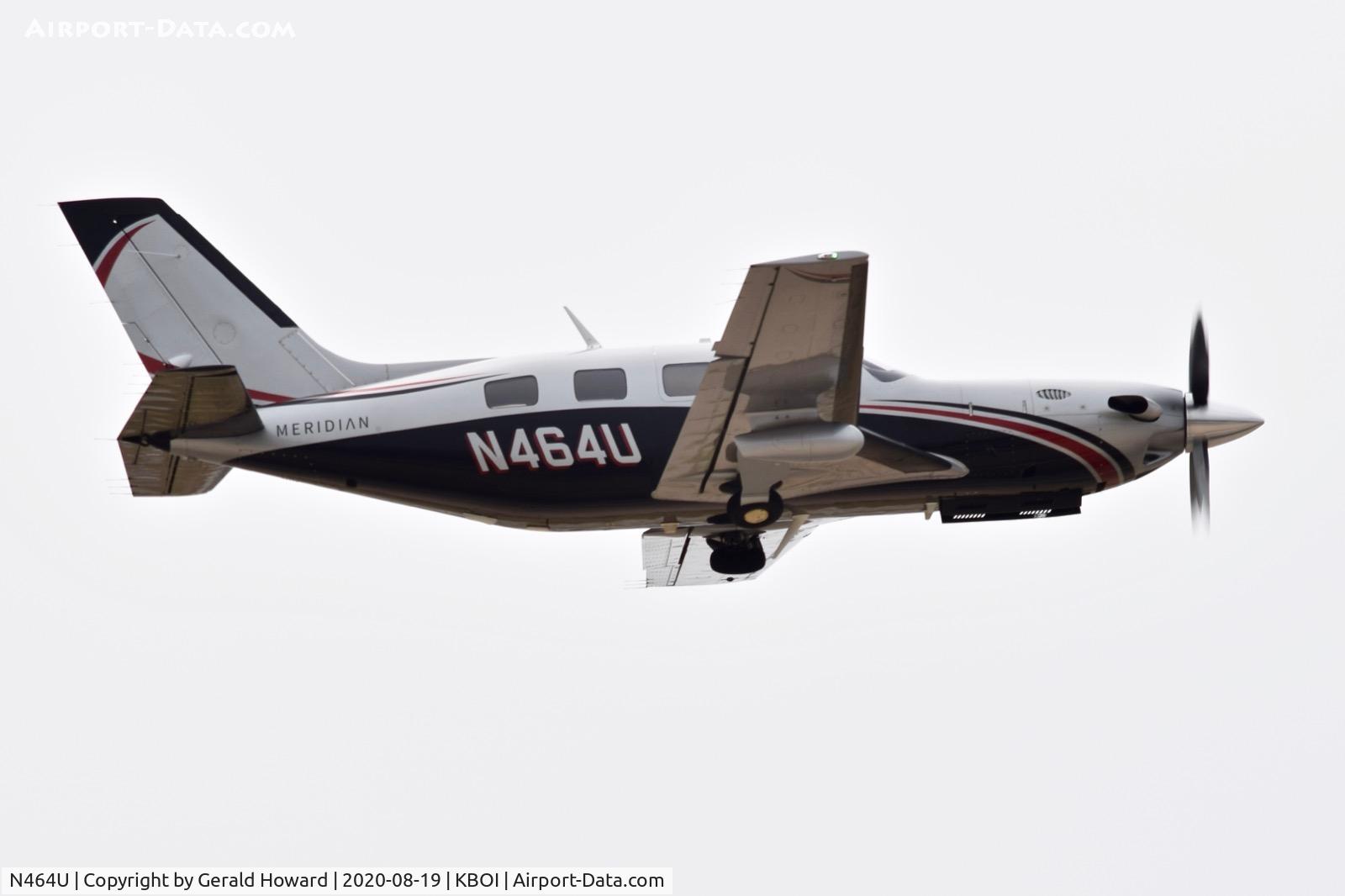 N464U, 2014 Piper PA-46-500TP C/N 4697564, Departing 28R.