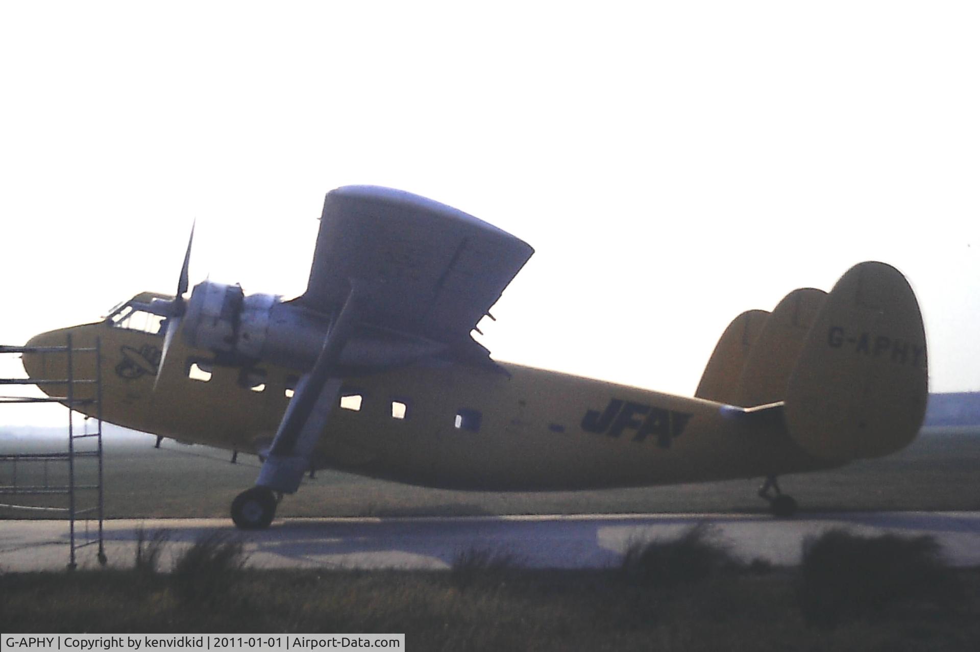 G-APHY, 1957 Scottish Aviation Twin Pioneer Series 1 C/N 508, At Portsmouth Airport in the early 1970's.