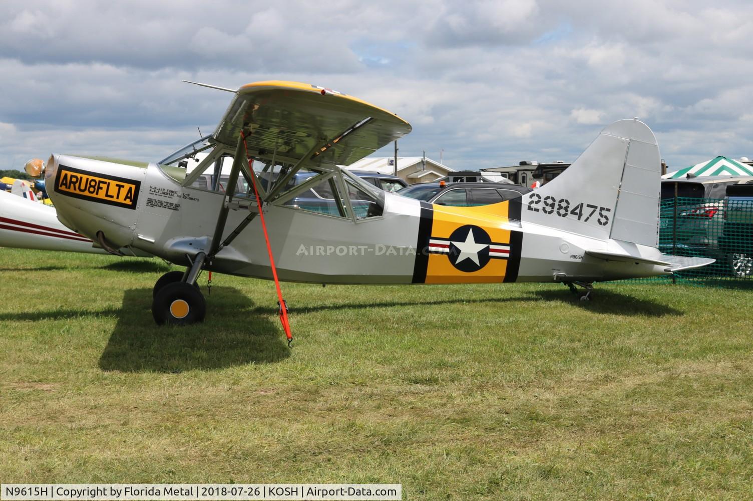 N9615H, 1943 Stinson L-5 Sentinel C/N 76-716, Stinson L-5