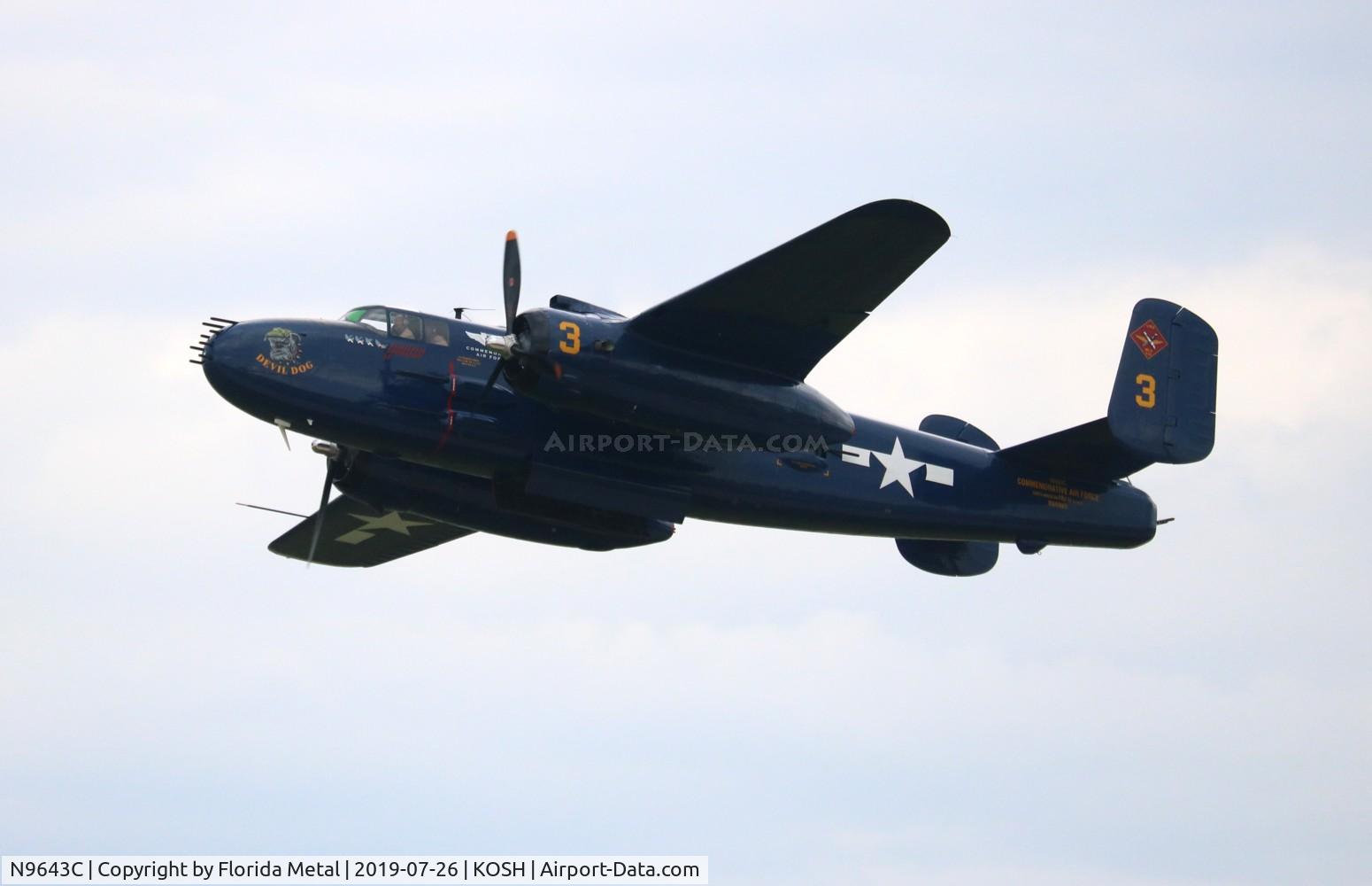 N9643C, 1944 North American B-25J Mitchell Mitchell C/N 108-47512, Devil Dog