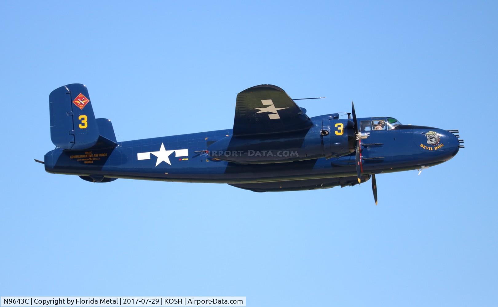 N9643C, 1944 North American B-25J Mitchell Mitchell C/N 108-47512, Devil Dog