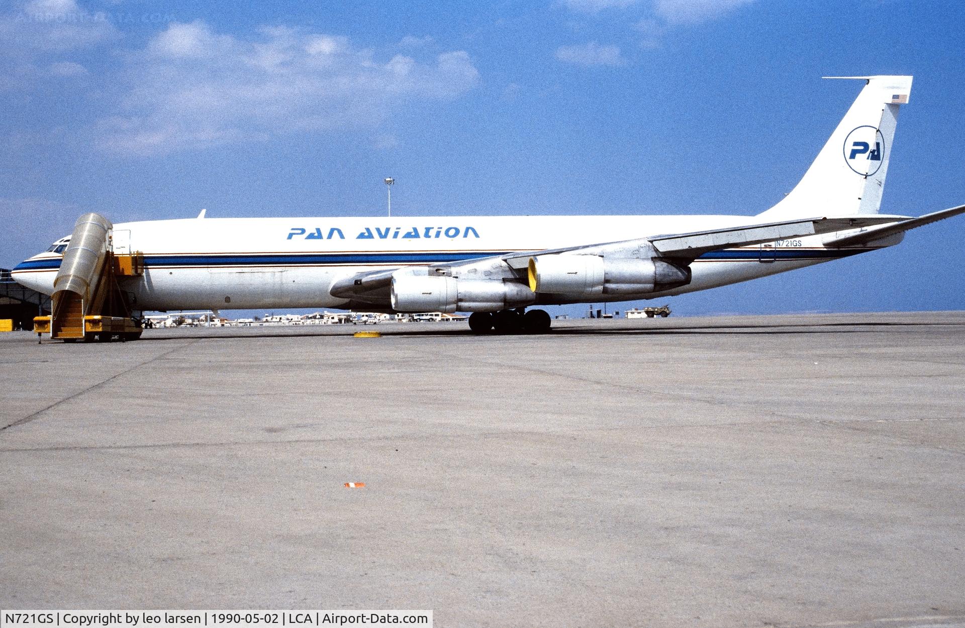 N721GS, 1967 Boeing 707-321C C/N 19377, Larnaca 2.5.1990
