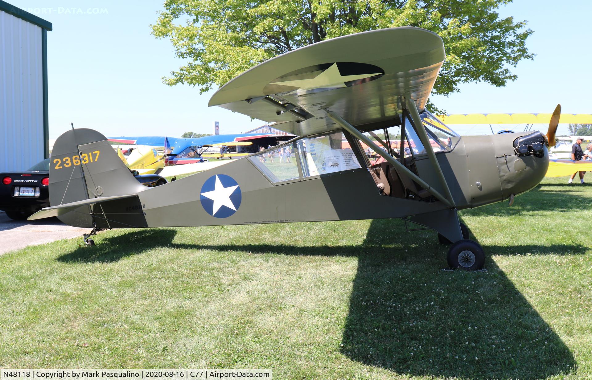 N48118, 1942 Aeronca 0-58B Grasshopper C/N 3432, Aeronca O-58B